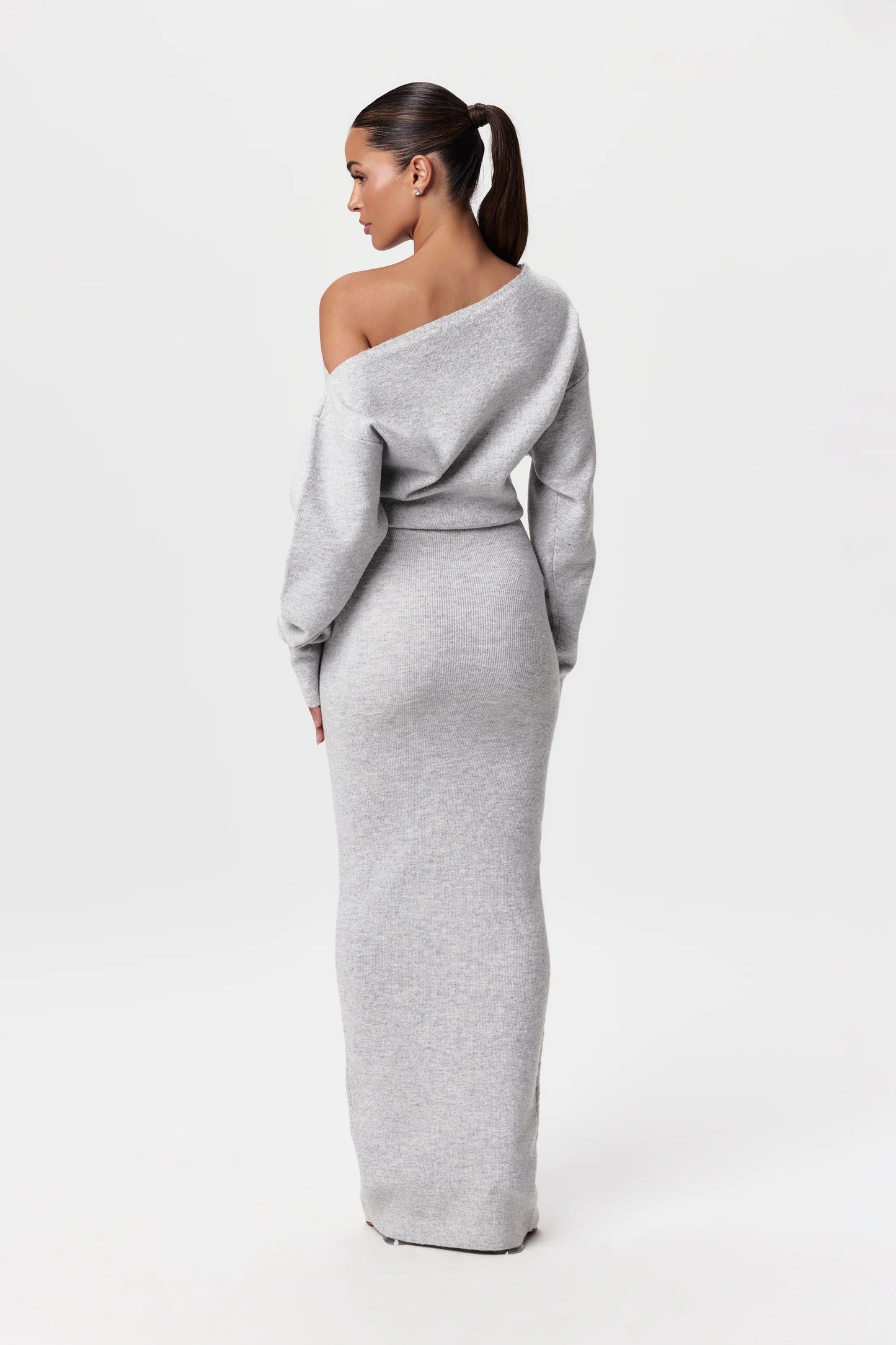 Séraphine Off-Shoulder Strickkleid