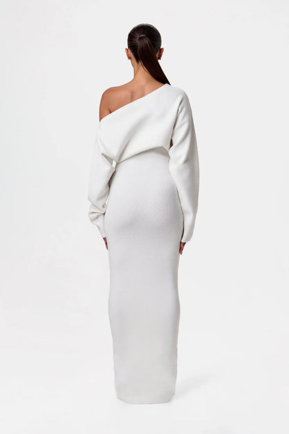 Séraphine Off-Shoulder Strickkleid