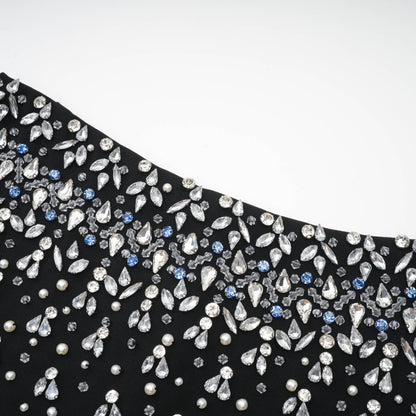 Melisande black embellished mini dress