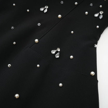 Melisande black embellished mini dress